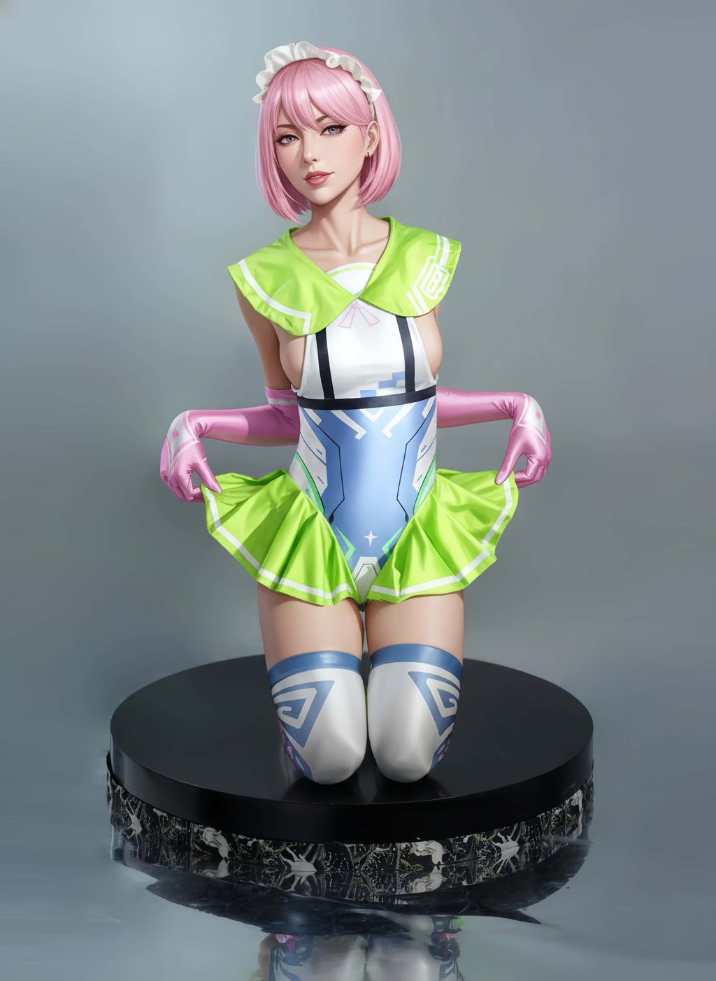 Japanese Anime Girl Spandex Swimwear Racing Suit Wet Suit Race Queen Costume - Shopthatapp.ca