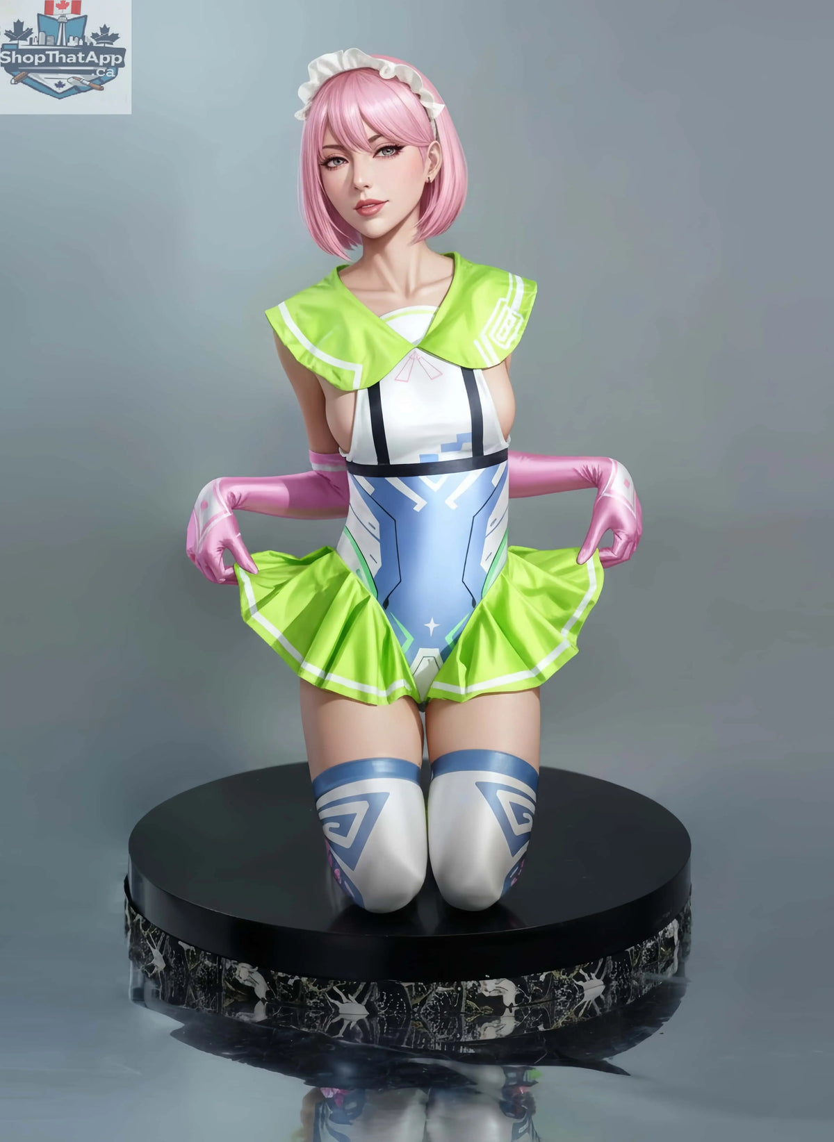 Japanese anime-themed MRJCOS swimwear spandex racing suit featuring vibrant design and streamlined fit for swimming or cosplay.