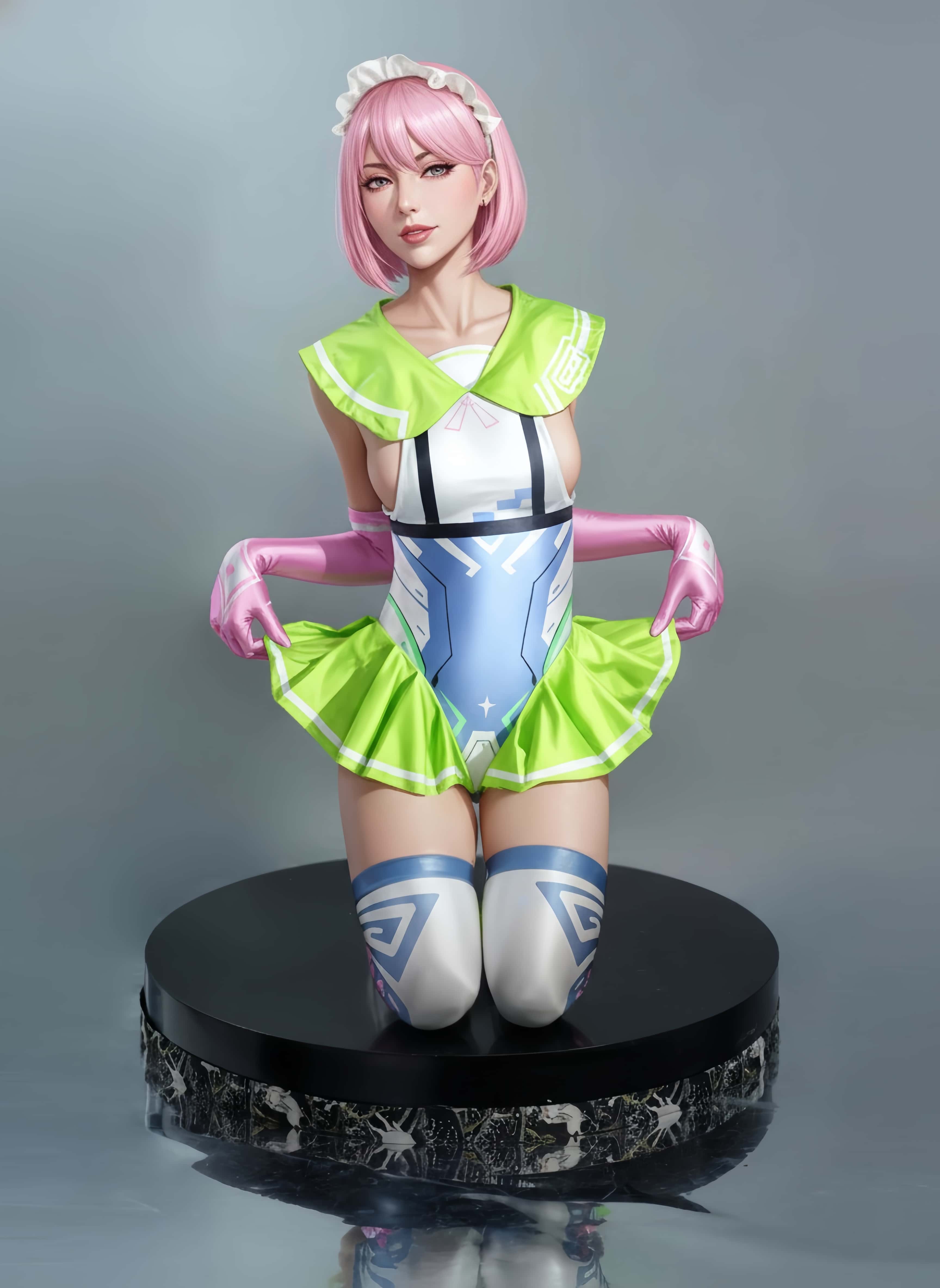 Japanese Anime Girl Spandex Swimwear Racing Suit Wet Suit Race Queen Costume - Shopthatapp.ca