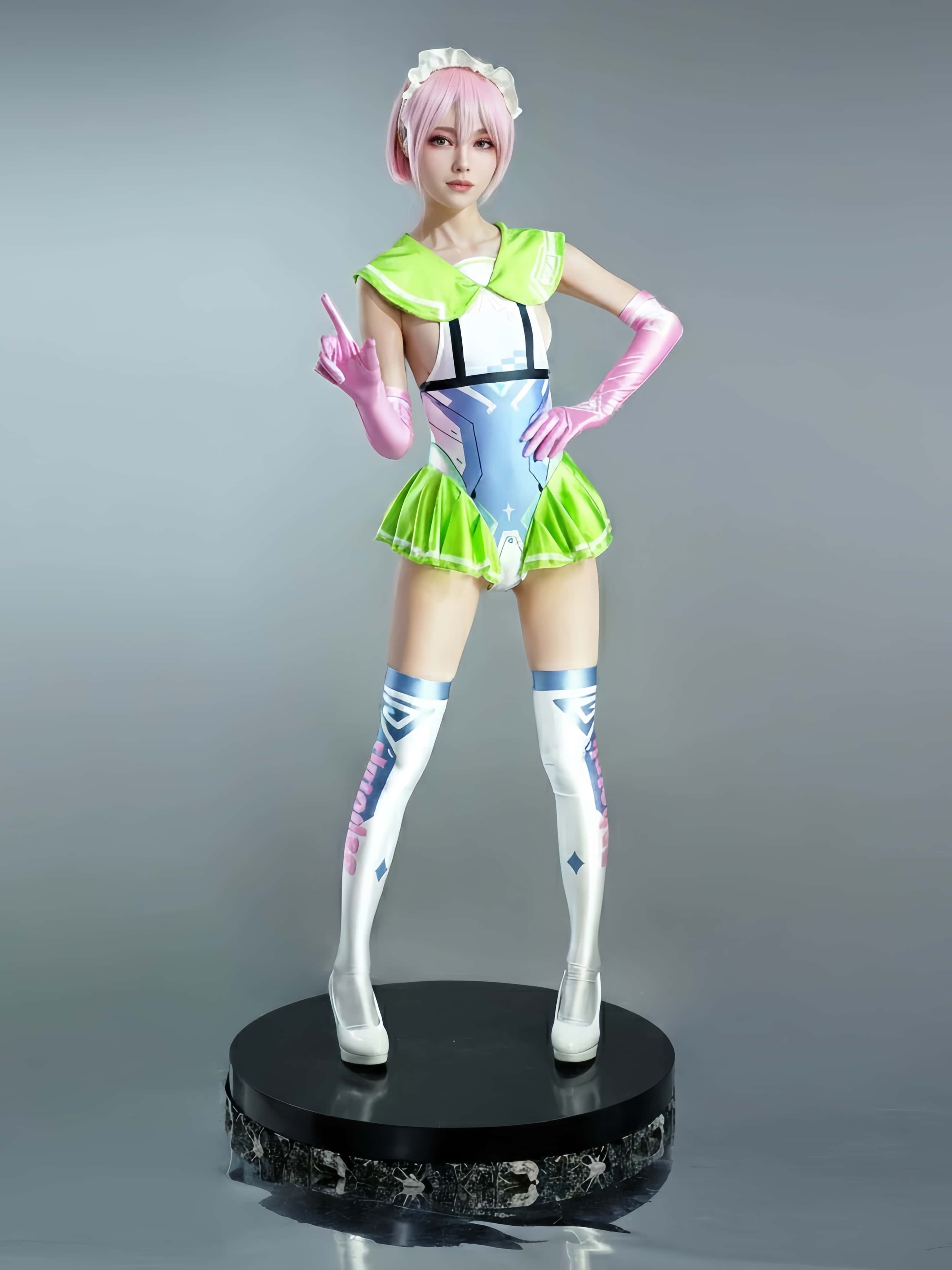 Japanese Anime Girl Spandex Swimwear Racing Suit Wet Suit Race Queen Costume - Shopthatapp.ca