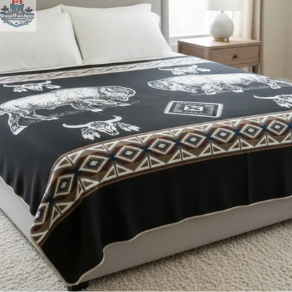 OLDTRIBES™ Spirit of the Great Plains Alpaca Blanket - Shopthatapp.ca