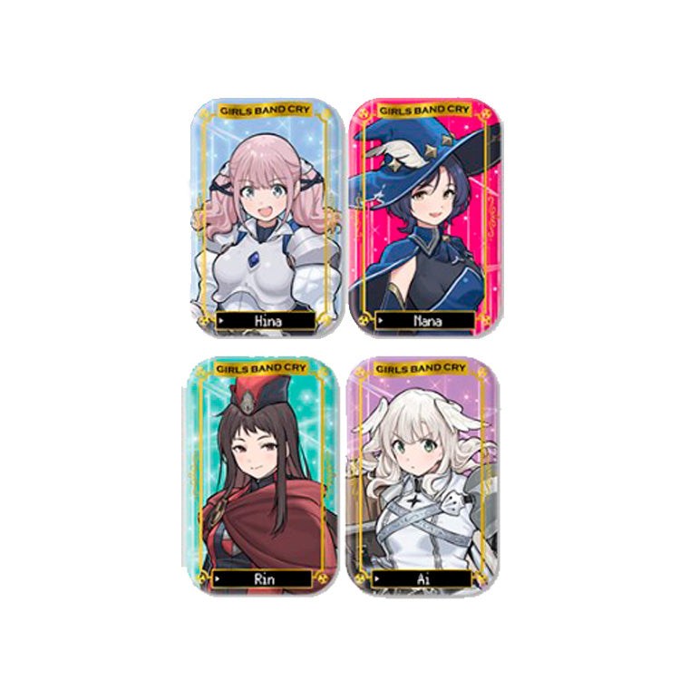 Girls Band Cry Anime Merch - Foil Marukaku Can Badge 2 - Www.Shopthatapp.ca
