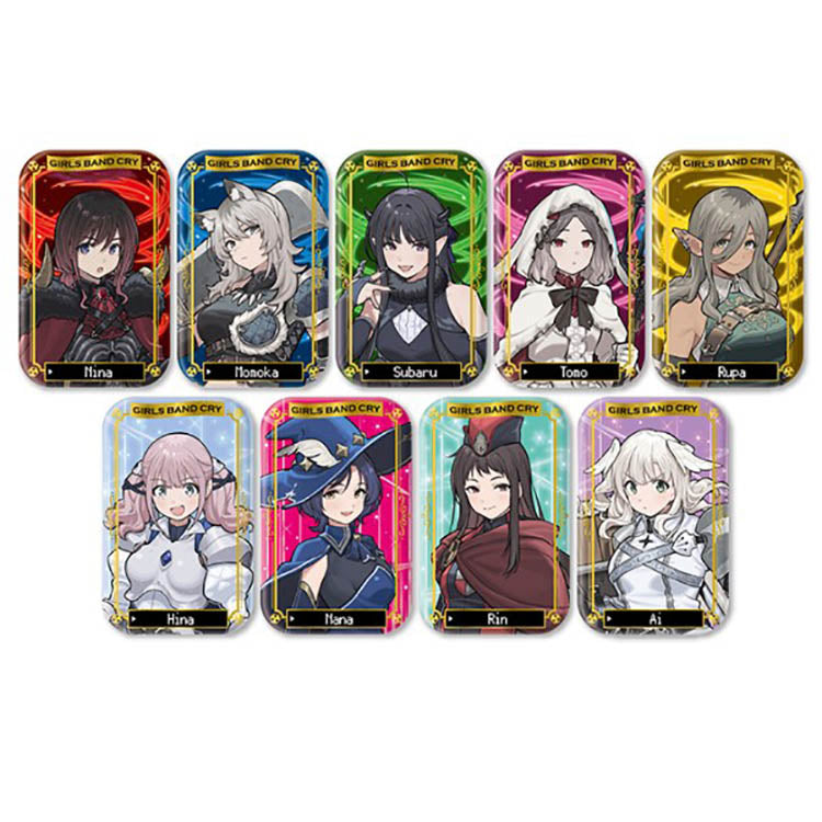 Girls Band Cry Anime Merch - Foil Marukaku Can Badge 2 - Www.Shopthatapp.ca