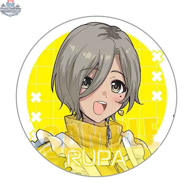 Girls Band Cry anime collectibles featuring trading badges from the Jersey Maid Ver. collection by Doki Doki Land.