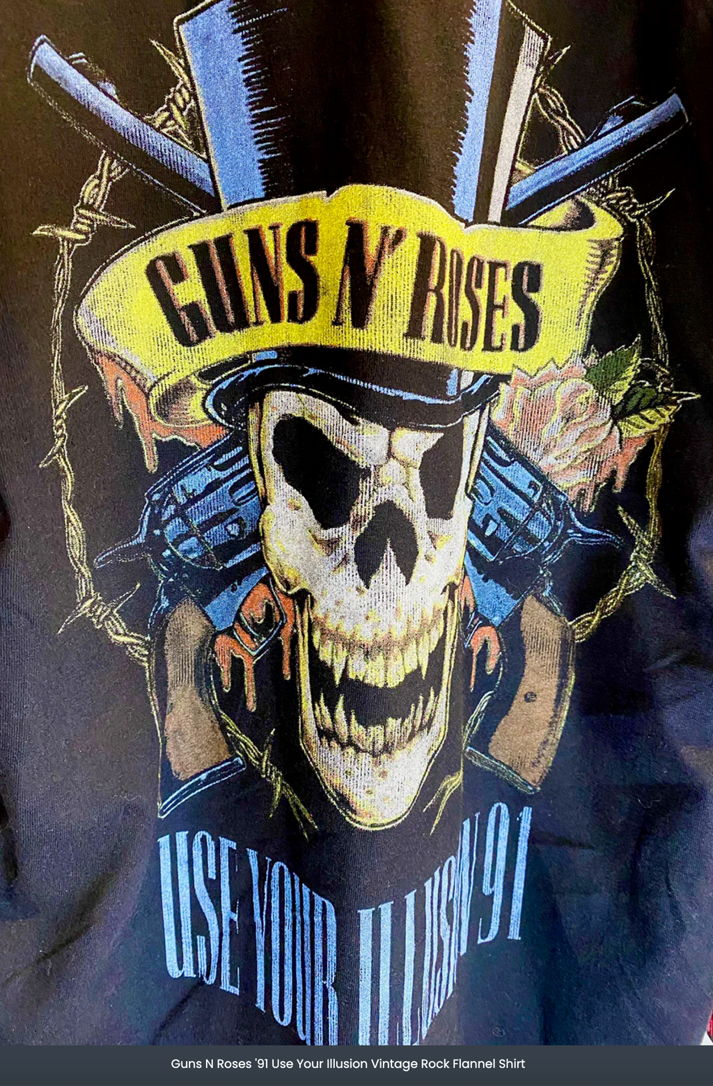 Guns n Roses '91 Use Your Illusion Vintage Rock Flannel Shirt - Www.Shopthatapp.ca