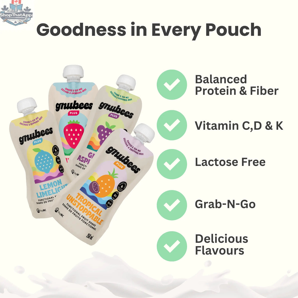 Gnubees Plus Mix Box - 12 pouches - Shopthatapp.ca