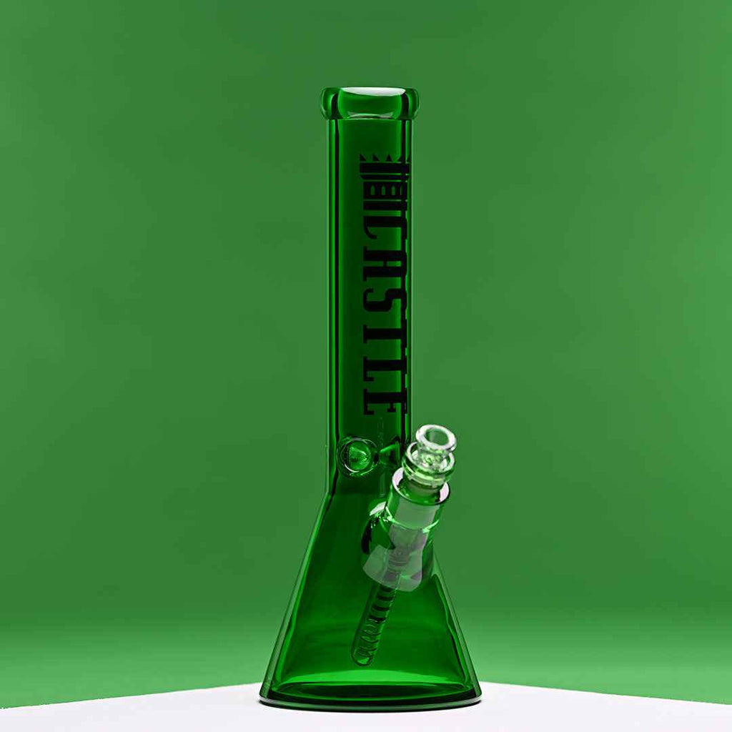 14" Electroplated Beaker Bong – 7mm Heavy Duty Glass
