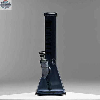 Castle Glassworks 14-inch beaker bong with 7mm heavy-duty electroplated glass, displayed against a grey background.