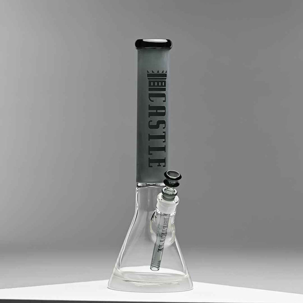 Frosted Tube (16″) Colored Beaker Bong