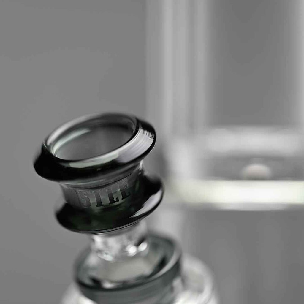 18" 9mm Thick Glass Beaker Bong with Colored Logo