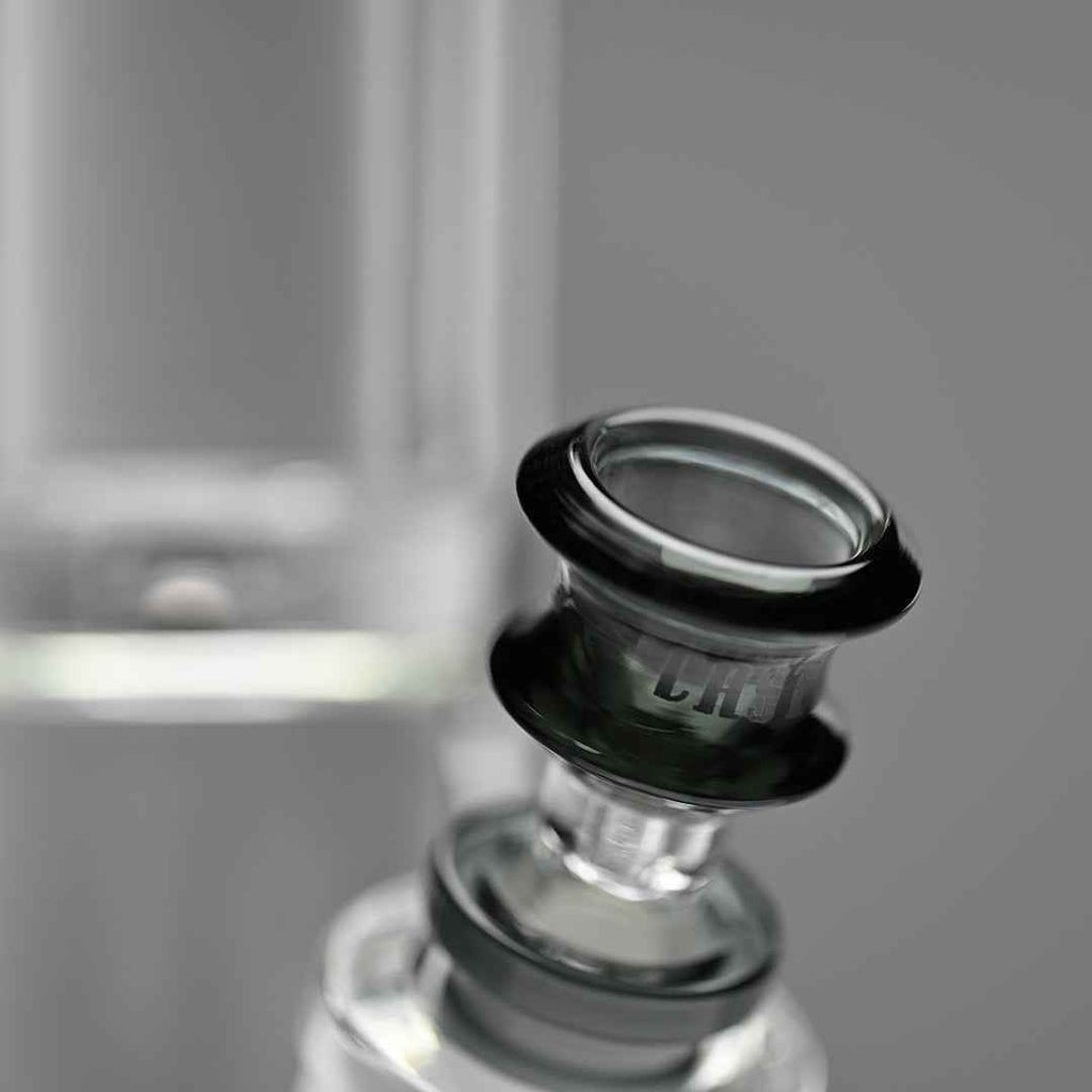 18" 9mm Thick Glass Beaker Bong with Colored Logo