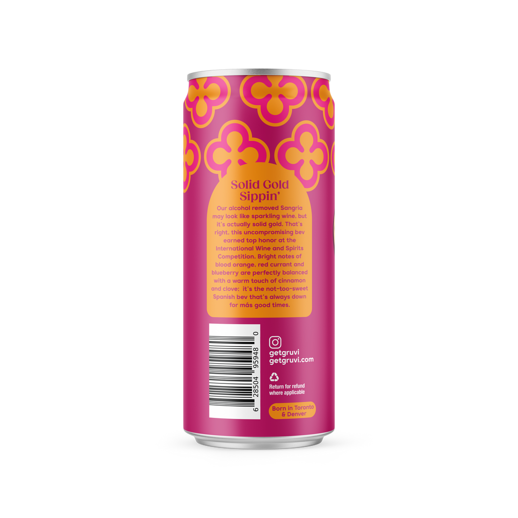 Grüvi Sangria - Refreshing Non-Alcoholic Wine Alternative