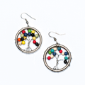 Tree Of Life Earrings With Wooden Beads - Shopthatapp.ca
