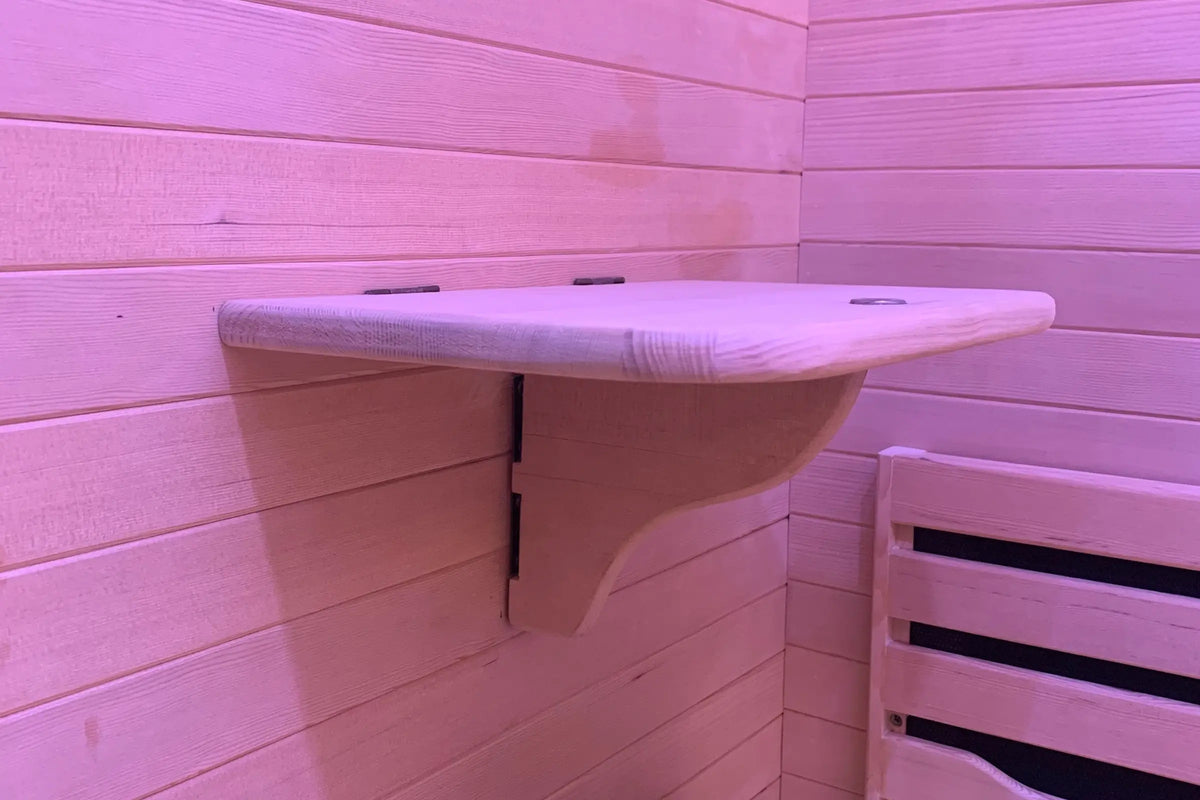 Two-person Blisspod Helsinki indoor sauna by Zoppinh with full spectrum lighting and red light therapy for relaxing wellness.