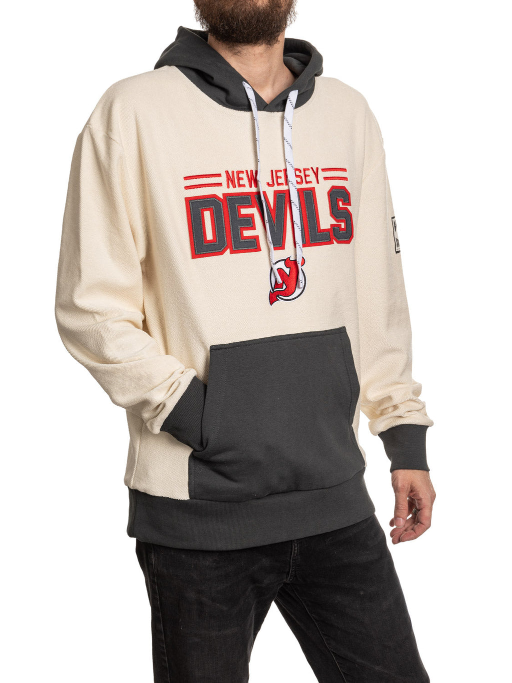 New Jersey Devils NHL Unisex Reverse Terry Retro Premium Hoodie - Shopthatapp.ca