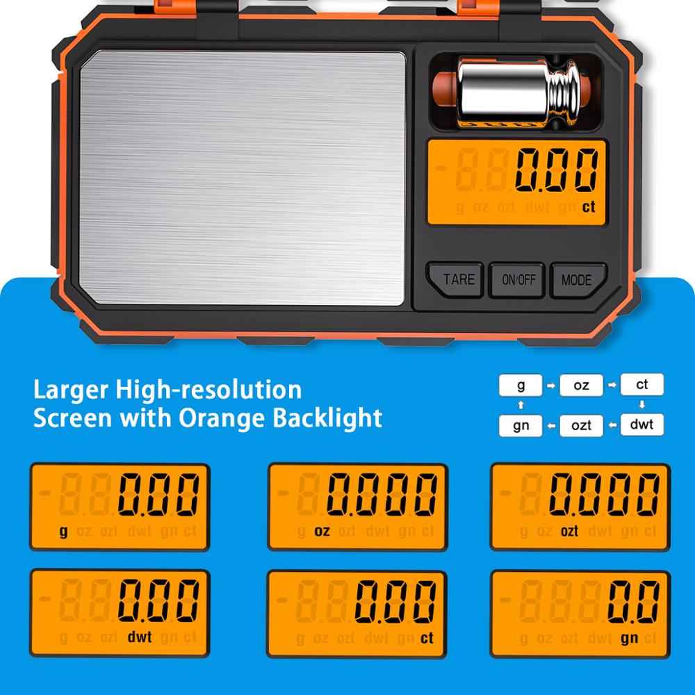 Digital Mini Scale 200g 0.01g Pocket Scale with 50g Calibration Weight Electronic Smart Scale for Food Tablets Jewelry