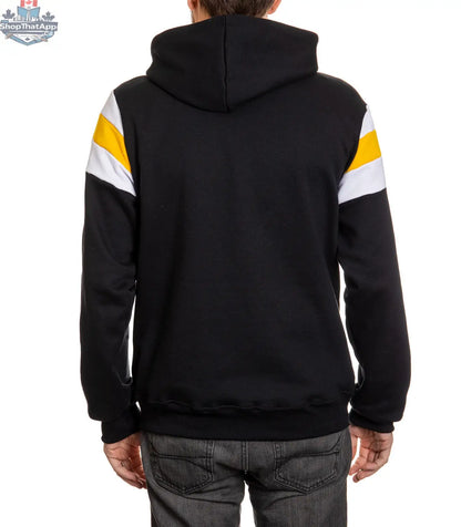 Calhoun Surf N' Skate Pittsburgh Penguins varsity retro hoodie with team logo and bold design, casual sportswear for fans.