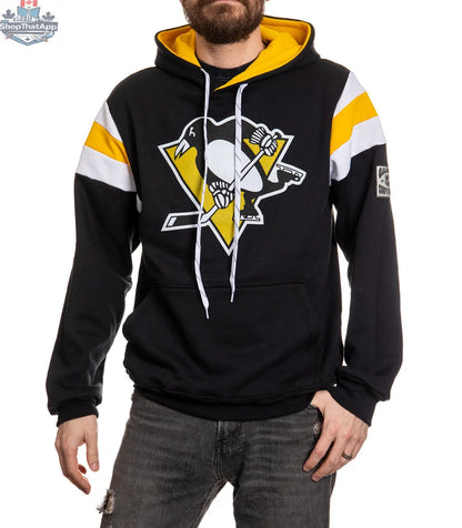 Calhoun Surf N' Skate Pittsburgh Penguins hoodie with retro varsity style design, featuring team logo and classic athletic look.