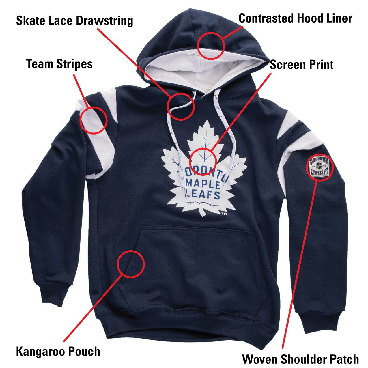 Toronto Maple Leafs Varsity Retro Style Hoodie - Shopthatapp.ca