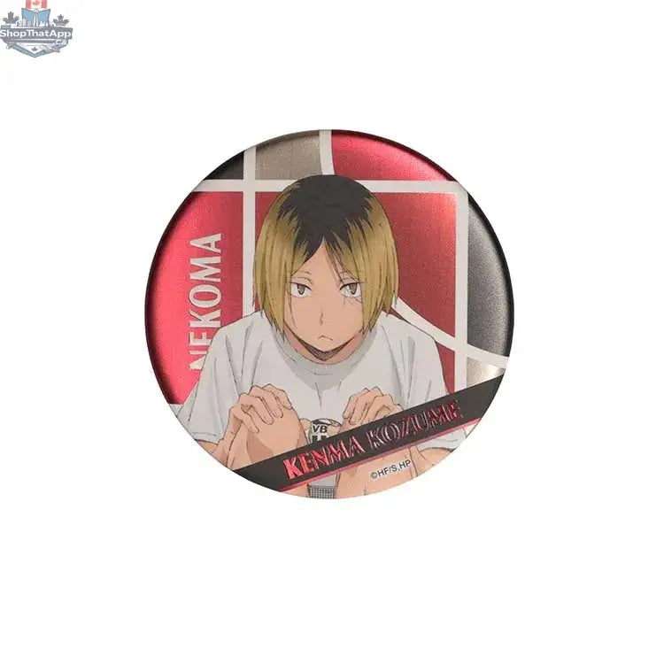 Haikyu!! Kenma Kozume 75mm can badge from Doki Doki Land featuring joint practice session anime merchandise.
