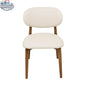 Skat genuine leather dining chair by Hygge Design House with frosted finish, showcasing a sleek, modern design and plush leather upholstery.