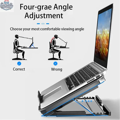 Gaming Laptop Cooler Large Size For 12-16 Inch Notebook Two USB Laptop Cooling Pads Wind Speed Adjustable Silent Laptop Stand - Shopthatapp.ca