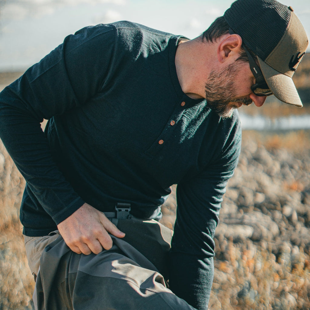 NorthWool Men's Merino Blend Henley — Heavyweight