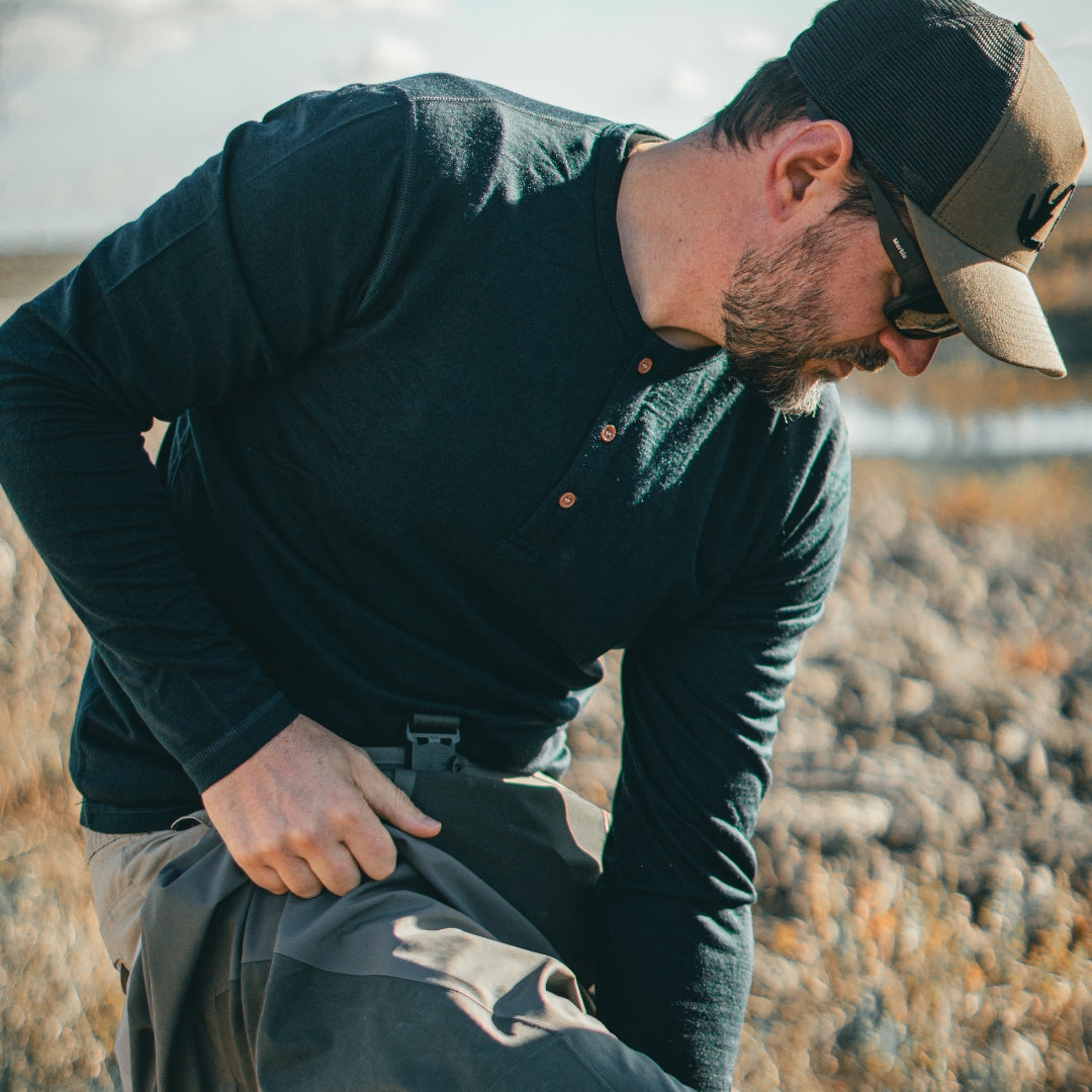 NorthWool Men's Merino Blend Henley — Heavyweight