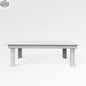 Enclover Hickory rectangle coffee table with white finish, showcasing a modern design and sturdy wooden construction.