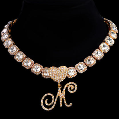 Gold Cursive Letter Pendant Necklace - Elevate Your Elegance - Shopthatapp.ca