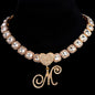 Gold Cursive Letter Pendant Necklace - Elevate Your Elegance - Shopthatapp.ca