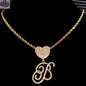 Gold Cursive Letter Pendant Necklace - Elevate Your Style with Timeless Elegance - Shopthatapp.ca