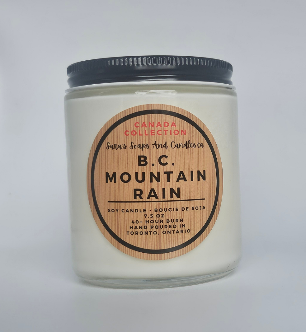 BC Mountain Rain Soy Candle - 8oz - Shopthatapp.ca