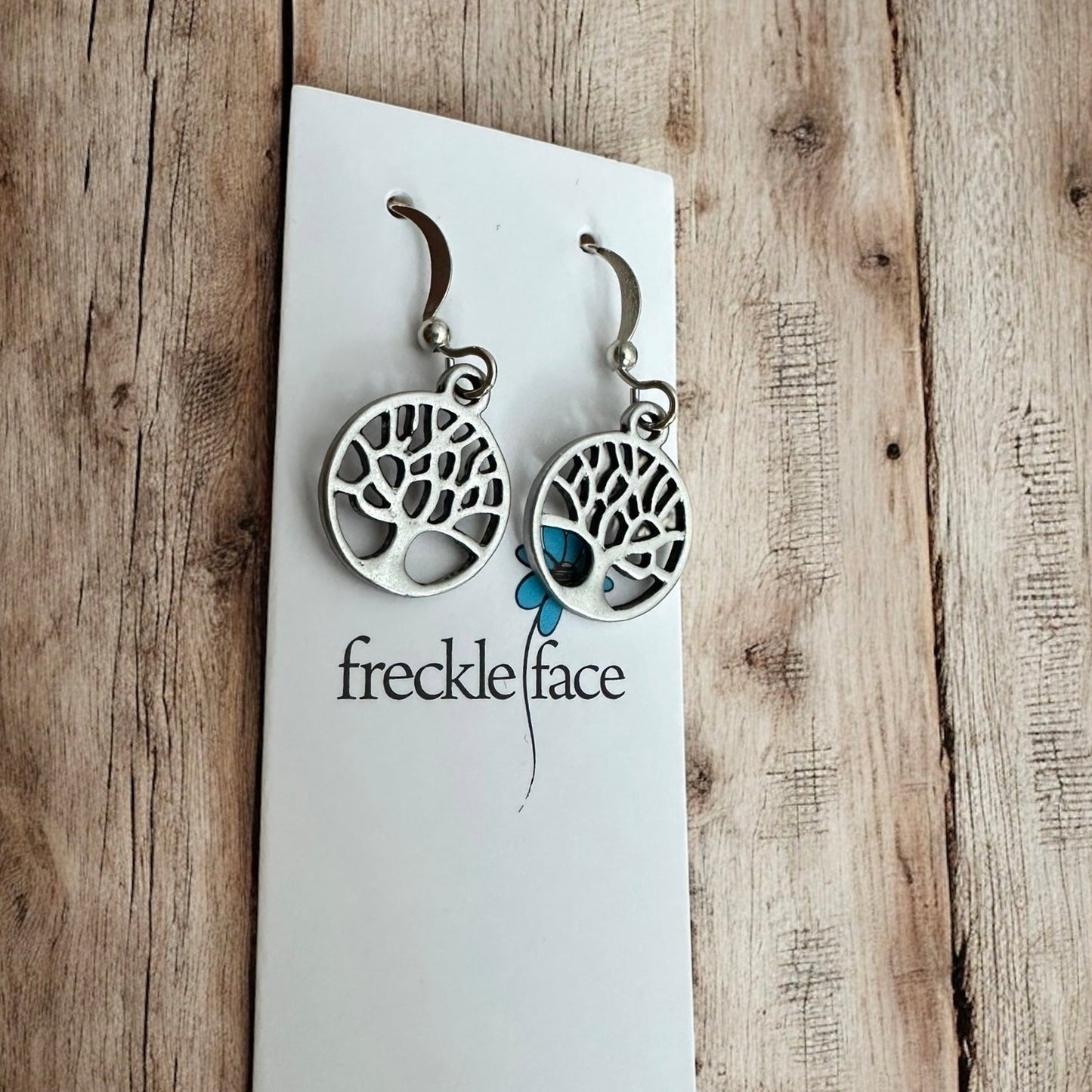 Tree Silhouette Earrings in Matte & Polished Silver Options - Shopthatapp.ca