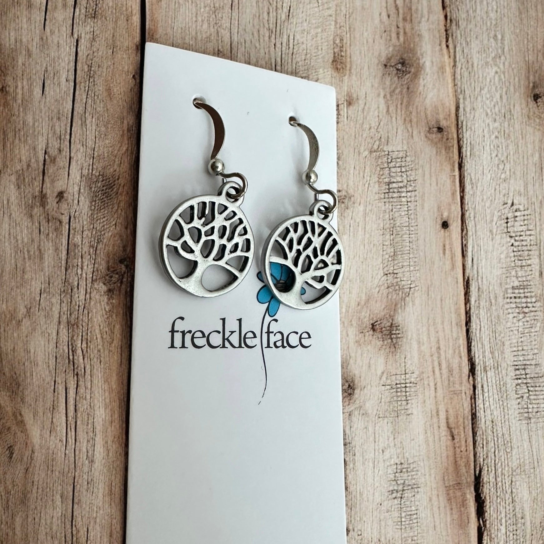Tree Silhouette Earrings in Matte & Polished Silver Options - Shopthatapp.ca