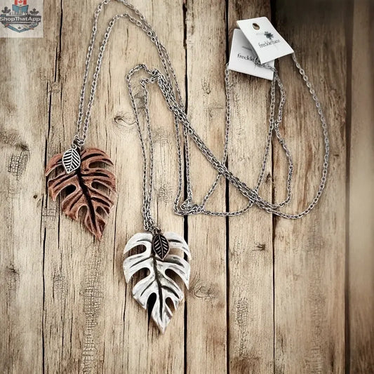 Palm Leaf Necklace - Shopthatapp.ca