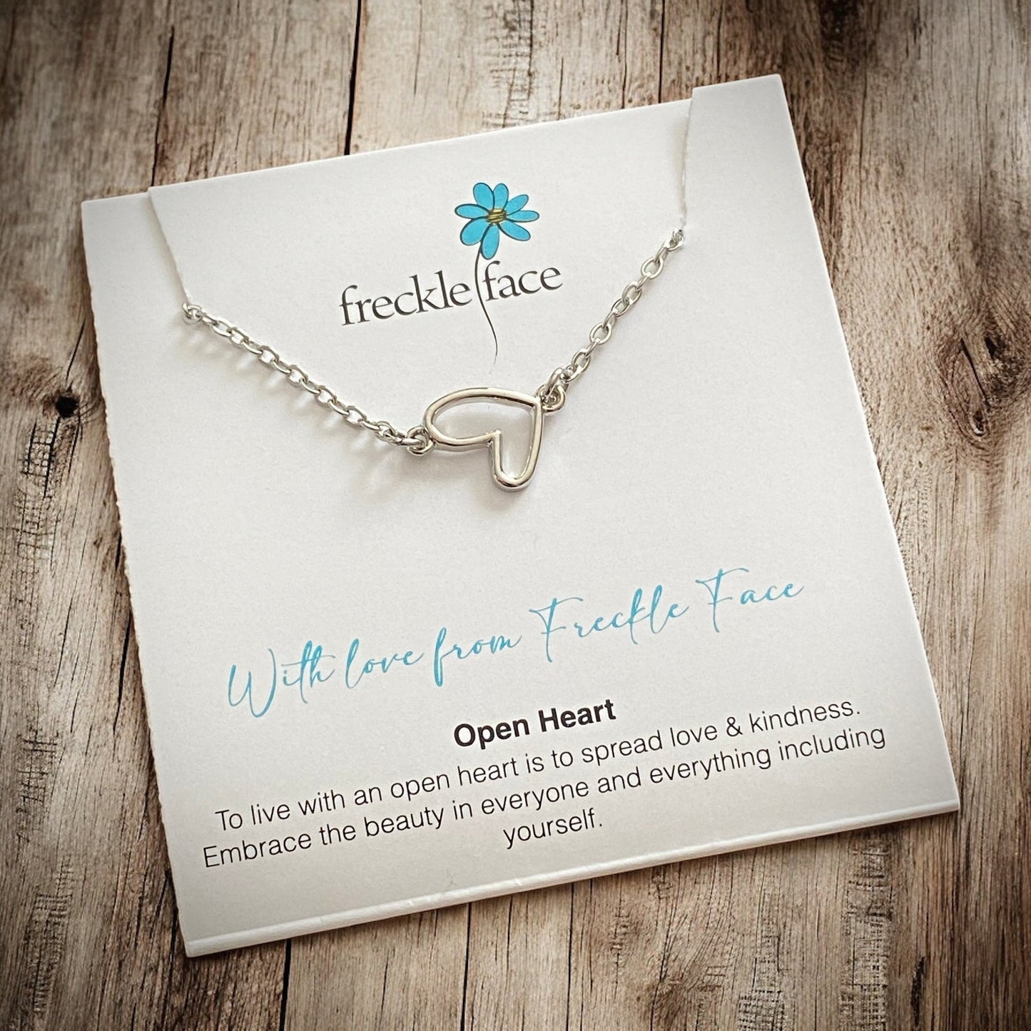With Love From Freckle Face Heart - Open Heart Design - Shopthatapp.ca