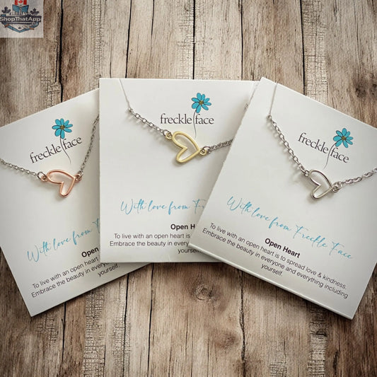 With Love From Freckle Face Heart - Open Heart Design - Shopthatapp.ca