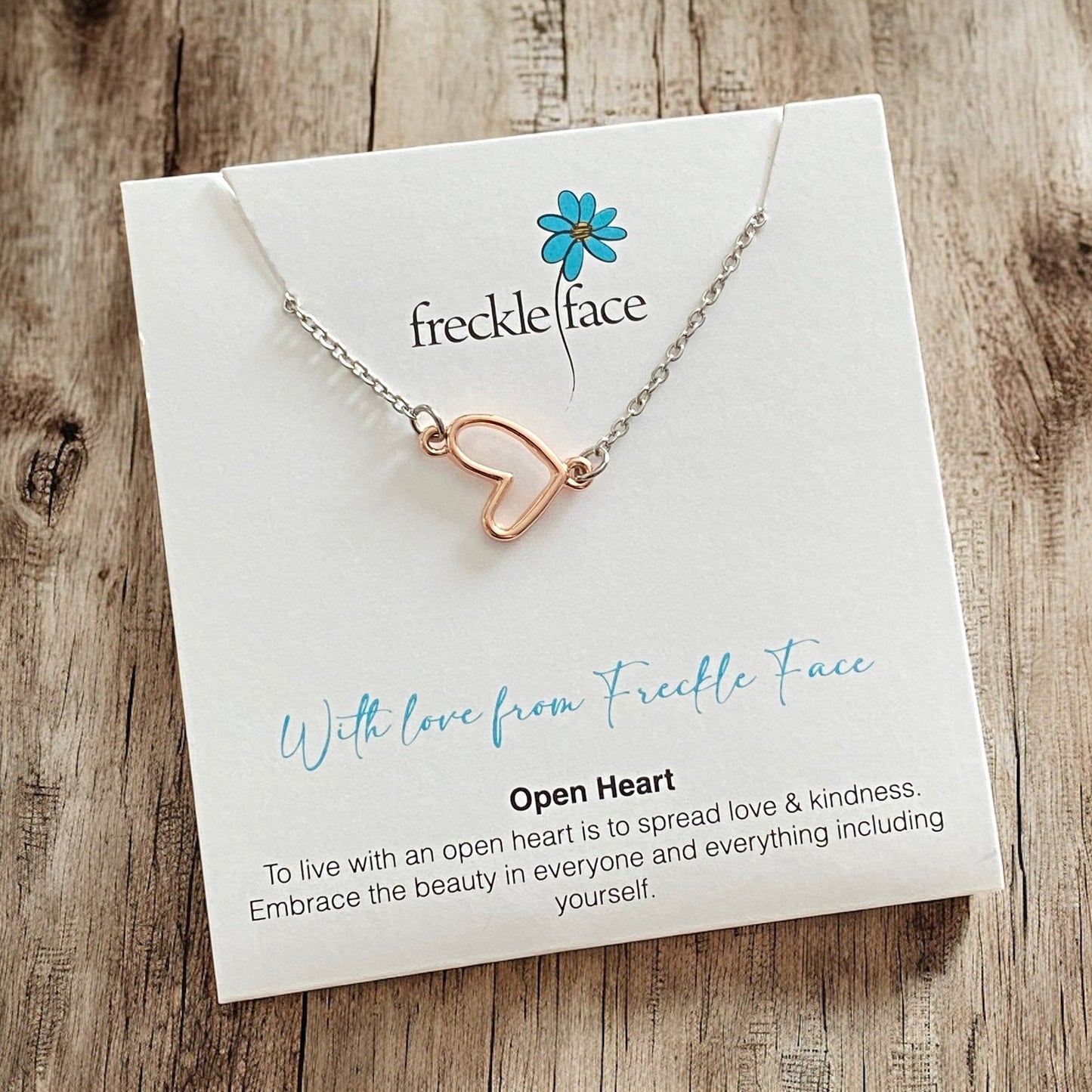 With Love From Freckle Face Heart - Open Heart Design - Shopthatapp.ca