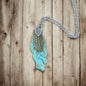 Patina Feather Necklace - Shopthatapp.ca