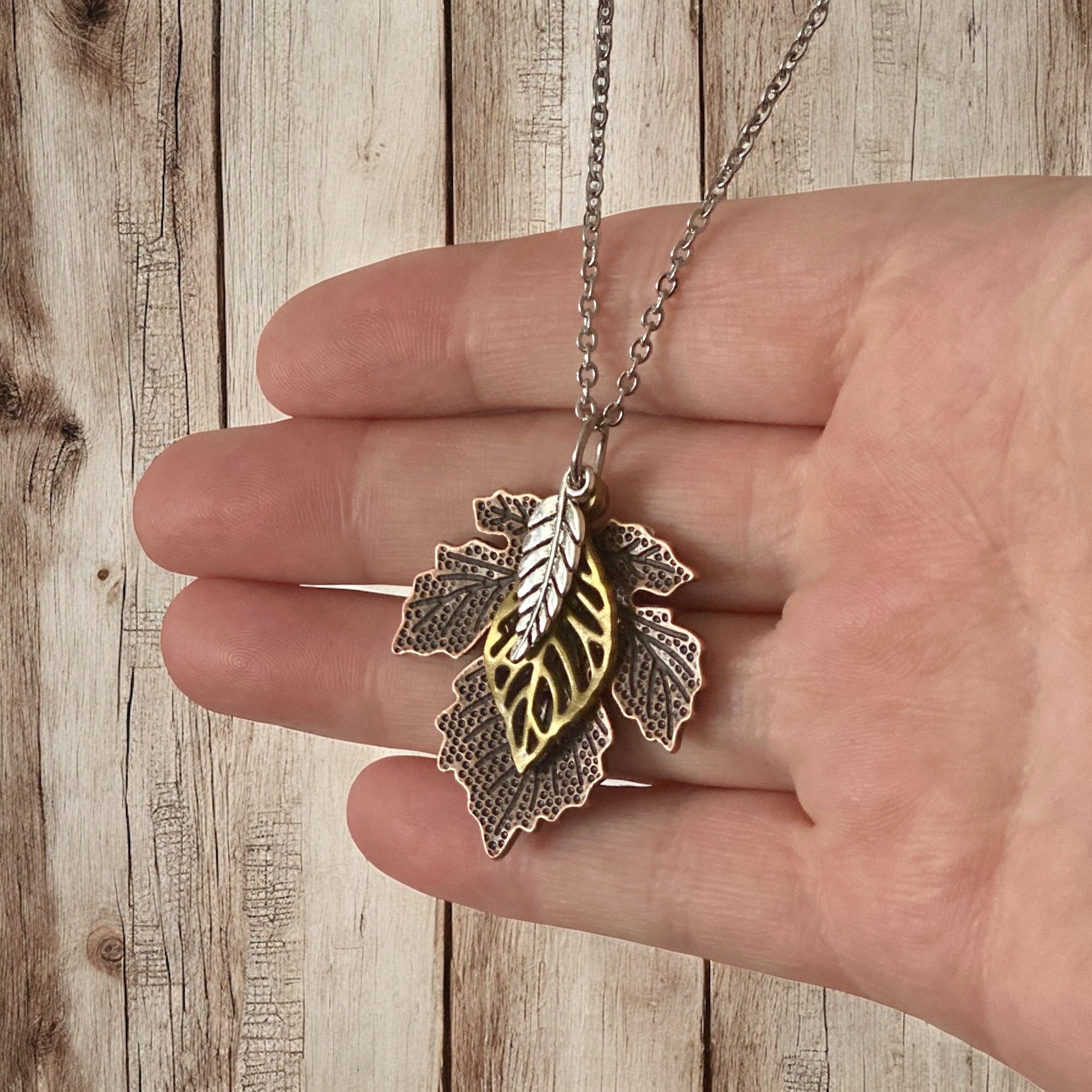 Maple Leaf Pendant Necklace for Nature Lovers