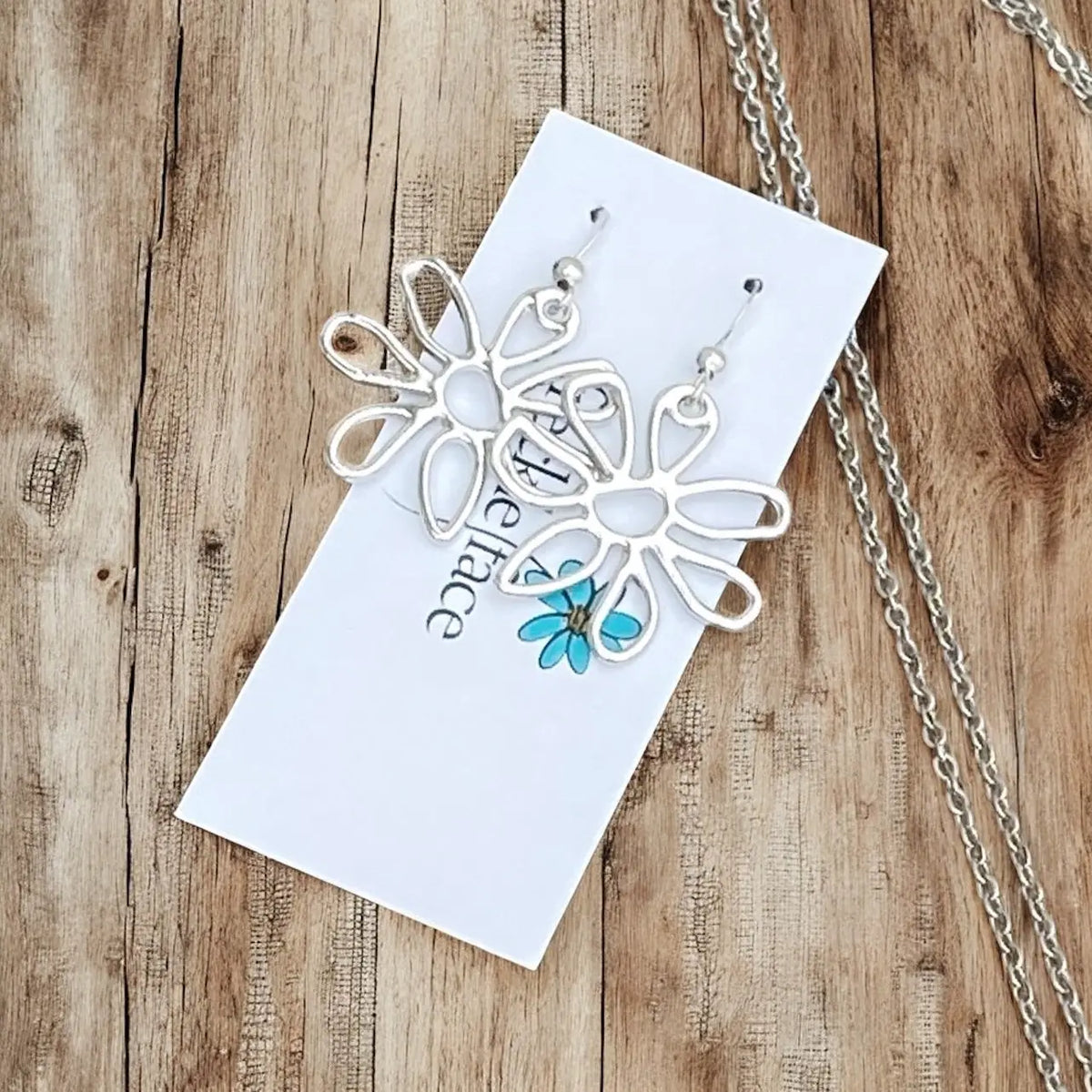 Abstract Flower Earrings – Lightweight Statement Hook Earrings - Shopthatapp.ca