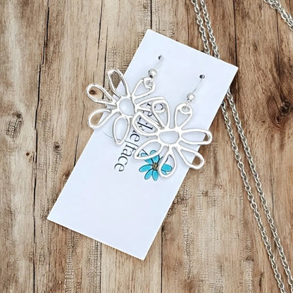Abstract Flower Earrings – Lightweight Statement Hook Earrings - Shopthatapp.ca