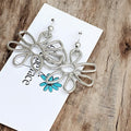 Abstract Flower Earrings – Lightweight Statement Hook Earrings