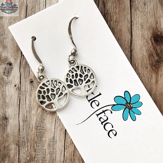 Tiny Tree Earrings – Nature-Inspired Dangle, Hypoallergenic - Shopthatapp.ca