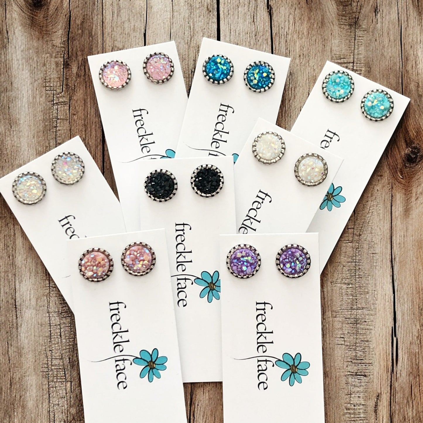 Sparkly Spring Studs 10mm - Shopthatapp.ca
