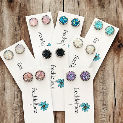 Sparkly Spring Studs 10mm - Shopthatapp.ca