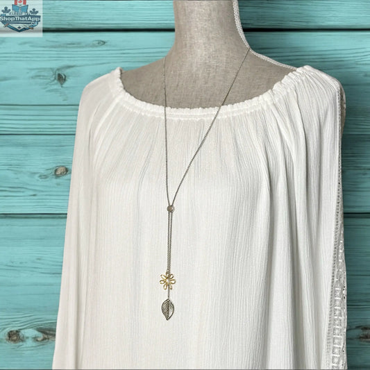 Flower Leaf Necklace - Elegant Floral Design for Every Occasion - Shopthatapp.ca