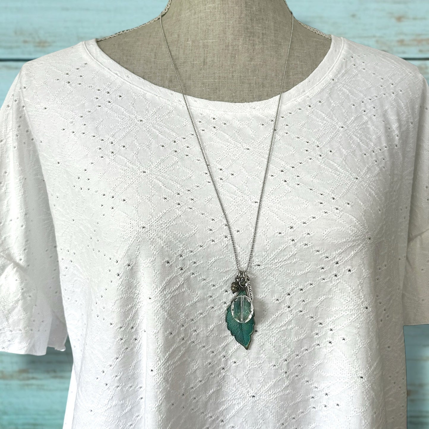 Patina Leaf Heart Tree Necklace for Nature Lovers - Shopthatapp.ca