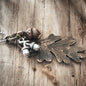 Oak Leaf and Acorn Necklace - Silver-Tone or Bronze-Tone Forest Pendant - Shopthatapp.ca